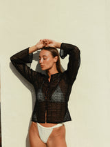 Milos crochet buttoned top