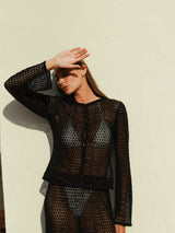 Milos crochet buttoned top